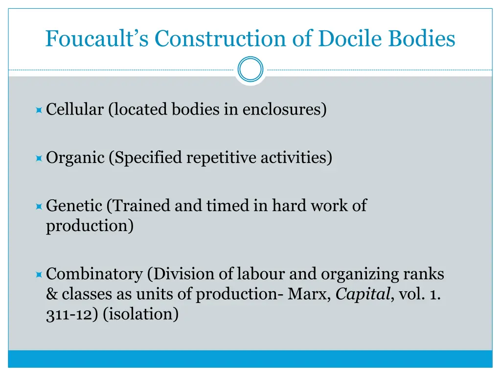 foucault s construction of docile bodies