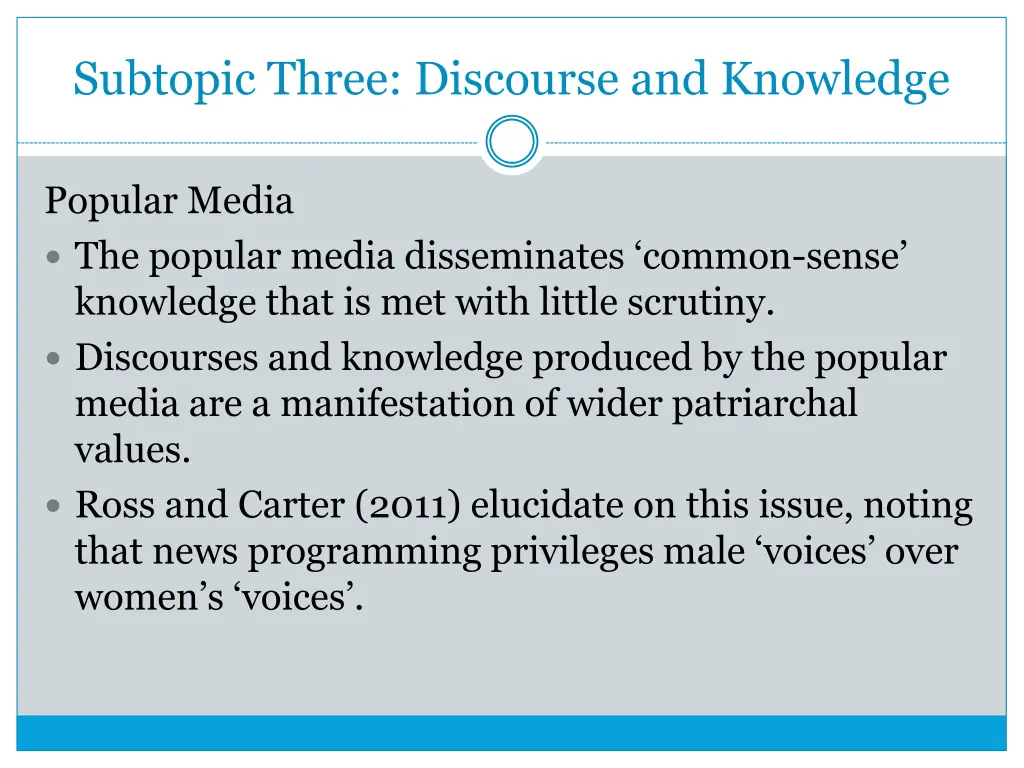 subtopic three discourse and knowledge