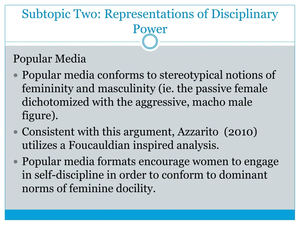 subtopic two representations of disciplinary power