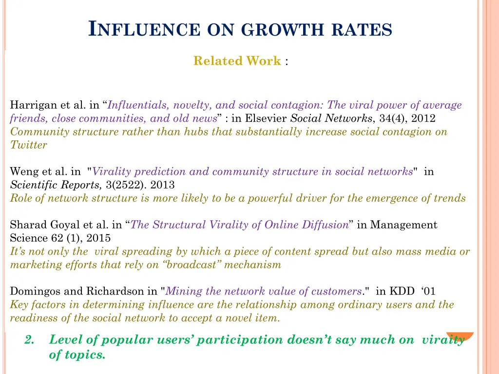 i nfluence on growth rates