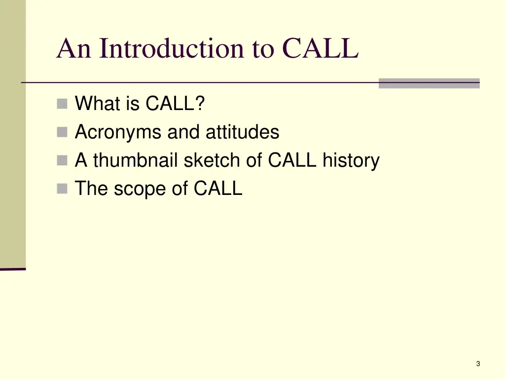 an introduction to call