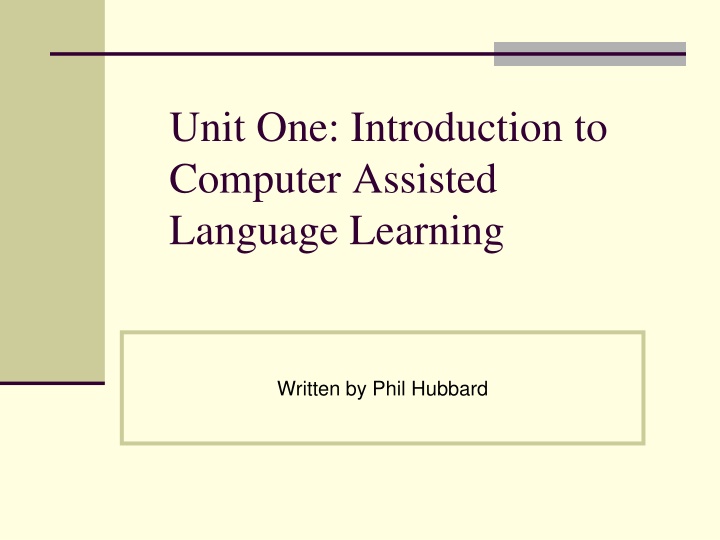 unit one introduction to computer assisted