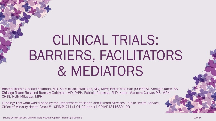 clinical trials barriers facilitators mediators