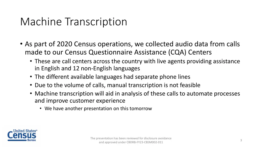 machine transcription