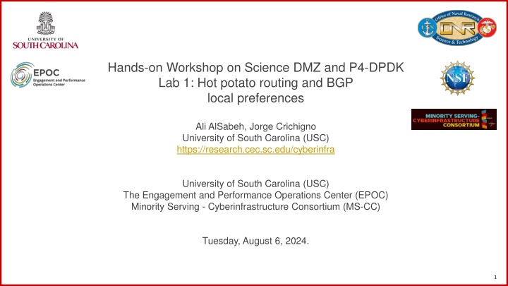 hands on workshop on science dmz and p4 dpdk