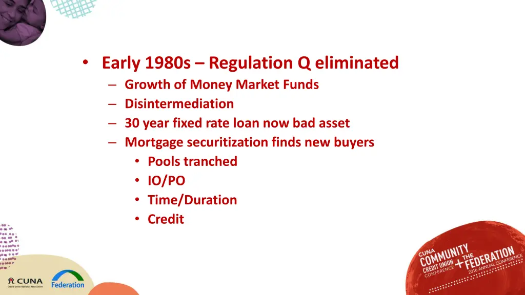 early 1980s regulation q eliminated growth