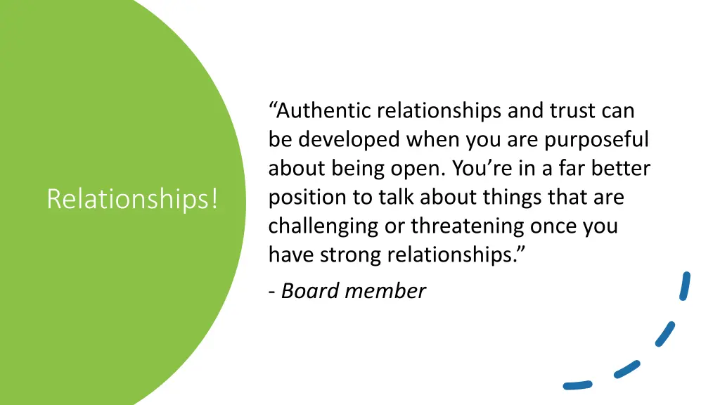 authentic relationships and trust