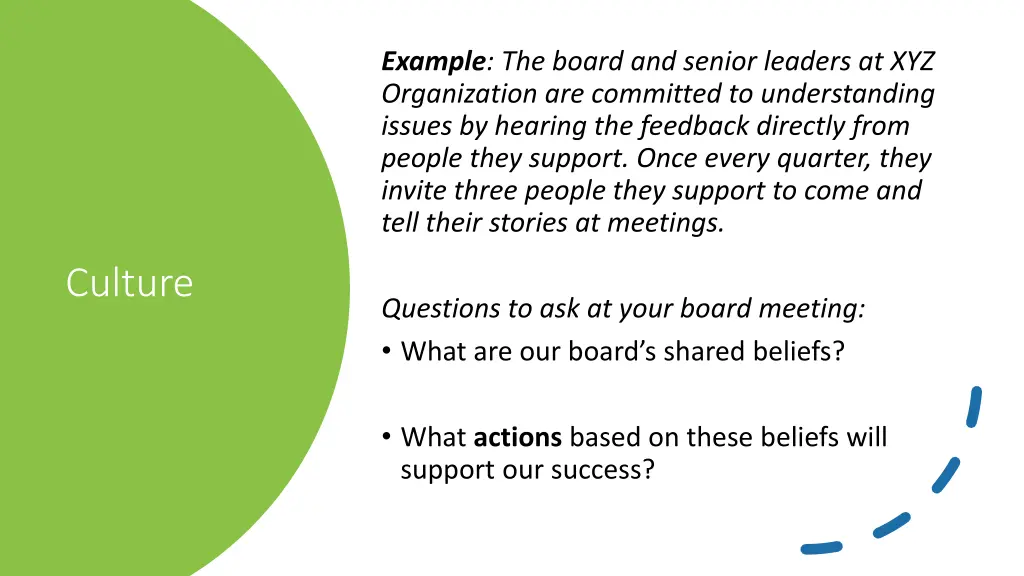 example the board and senior leaders