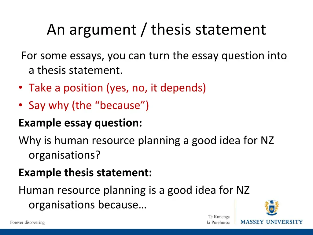 an argument thesis statement