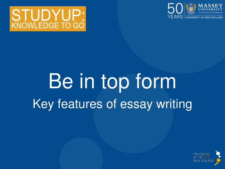 be in top form key features of essay writing