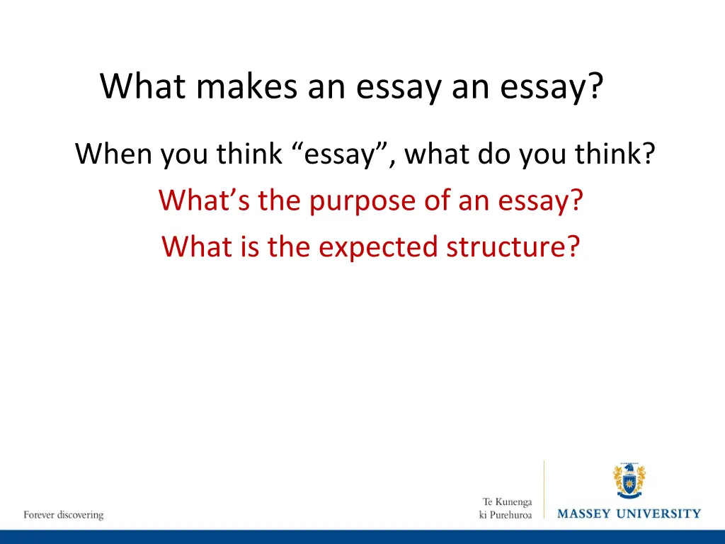 what makes an essay an essay