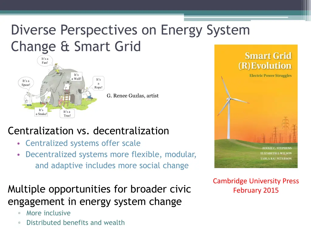 diverse perspectives on energy system change