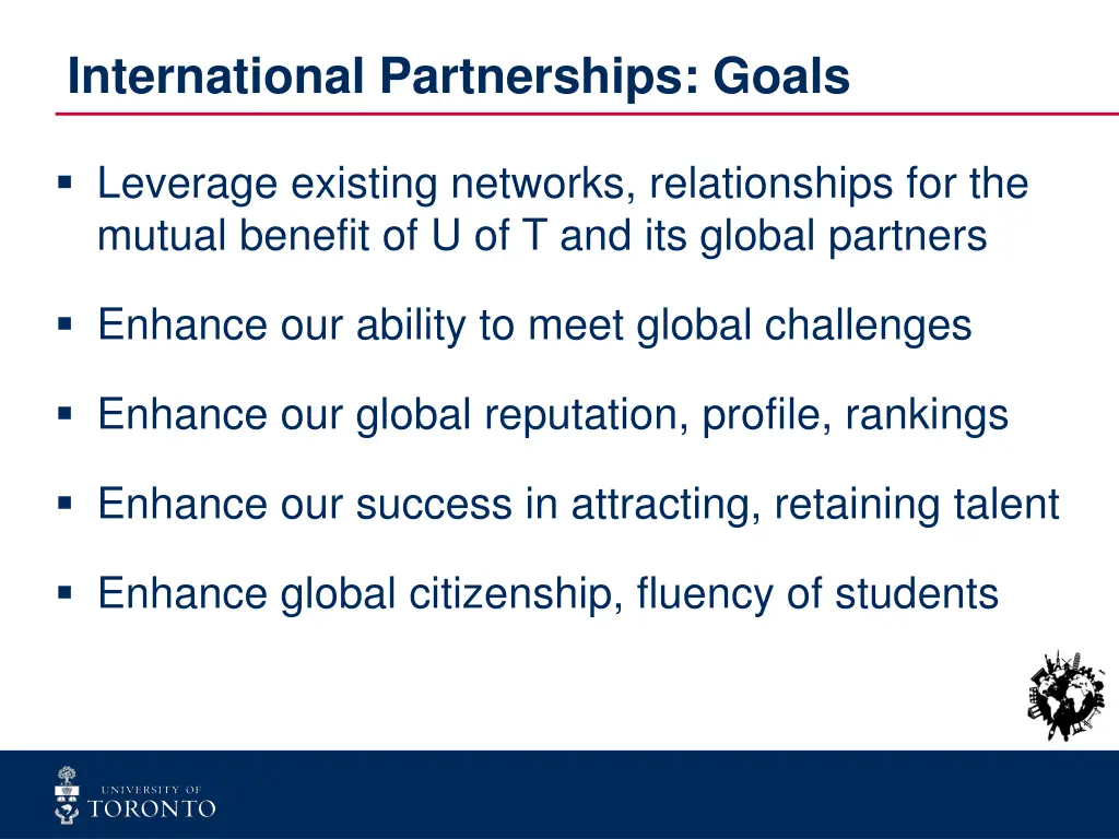 international partnerships goals