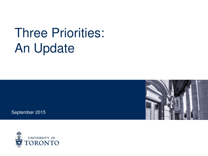 three priorities an update