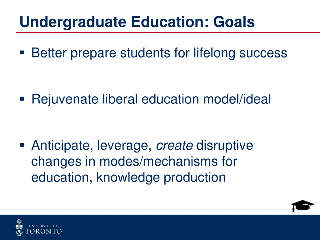 undergraduate education goals