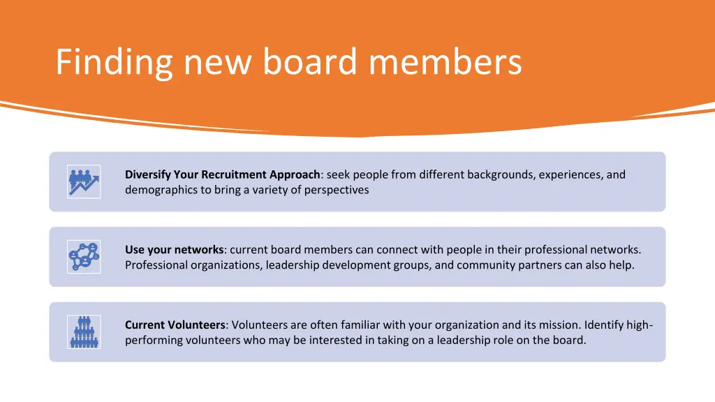 finding new board members