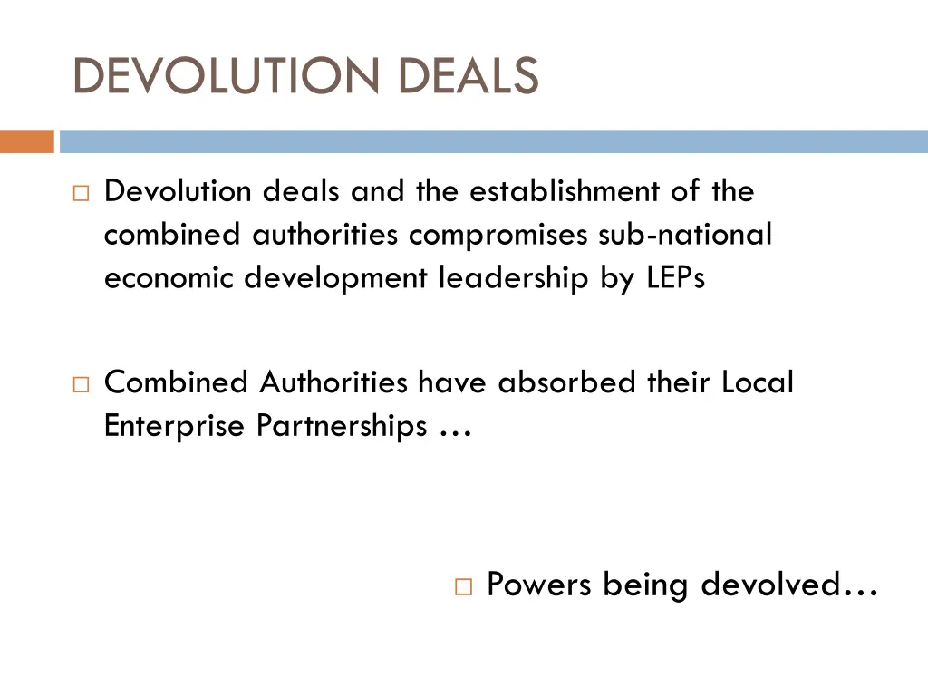 devolution deals