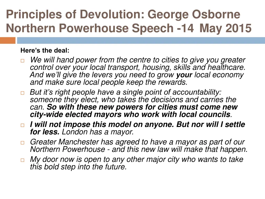 principles of devolution george osborne northern