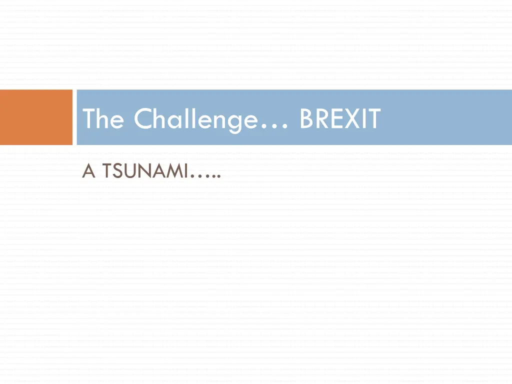 the challenge brexit