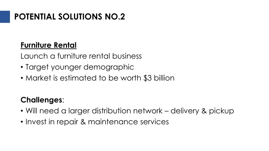 potential solutions no 2