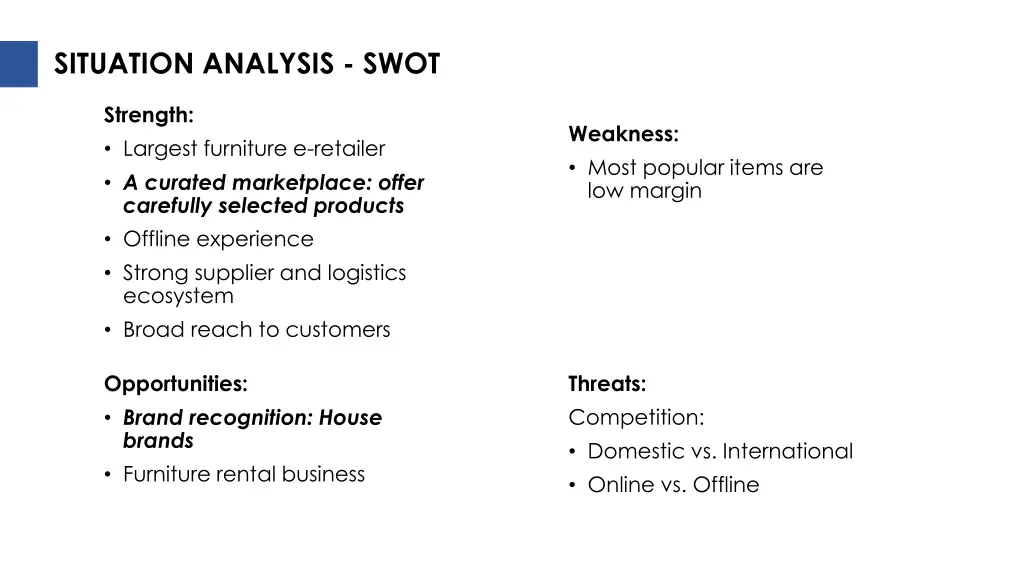 situation analysis swot