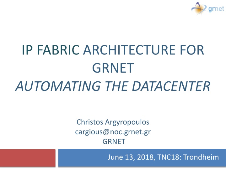 ip fabric architecture for grnet automating