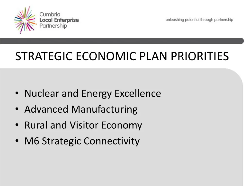 strategic economic plan priorities