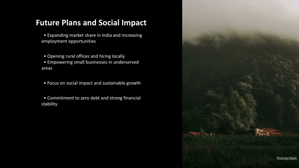 future plans and social impact