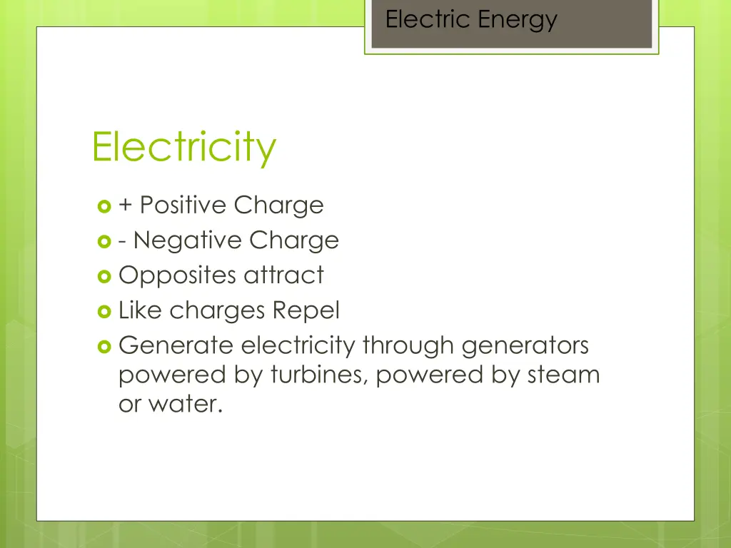 electric energy