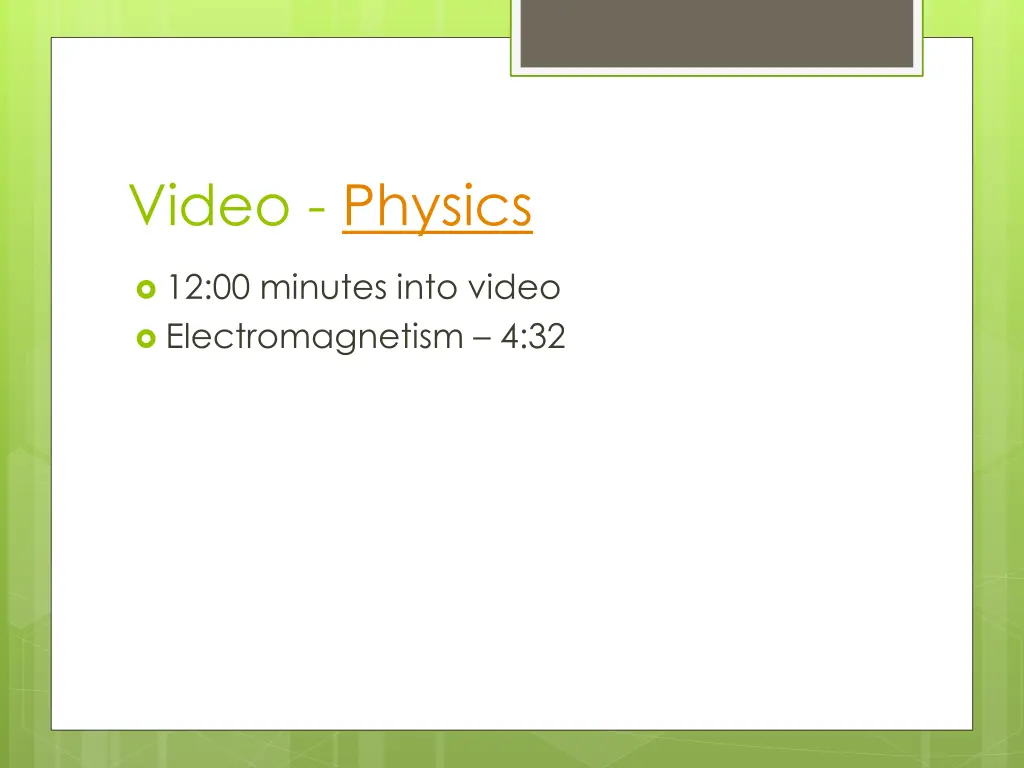 video physics