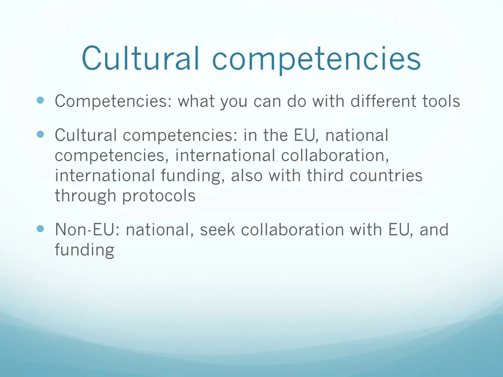 cultural competencies