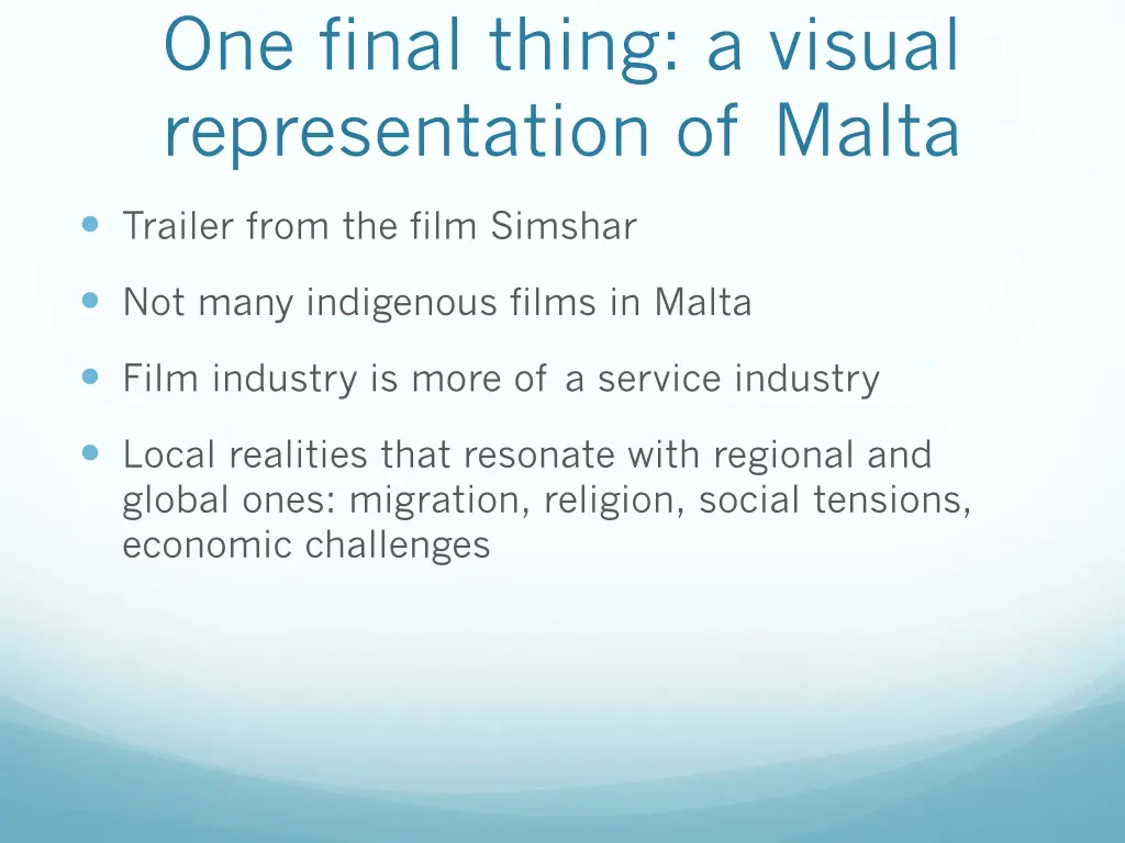 one final thing a visual representation of malta