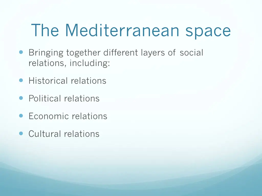 the mediterranean space 1