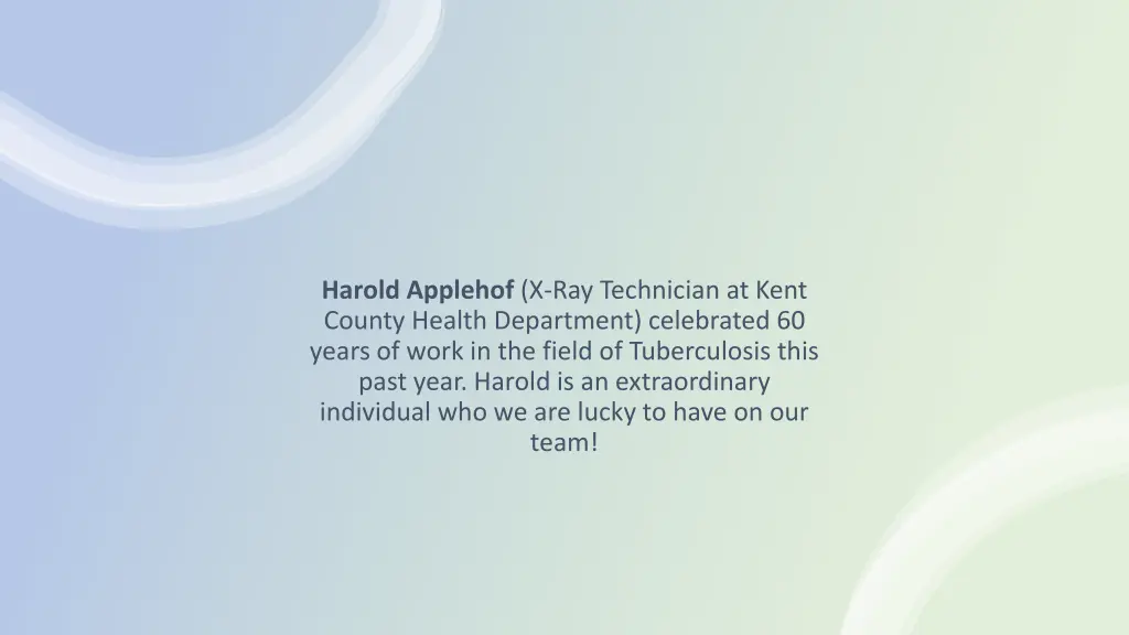 harold applehof x ray technician at kent county