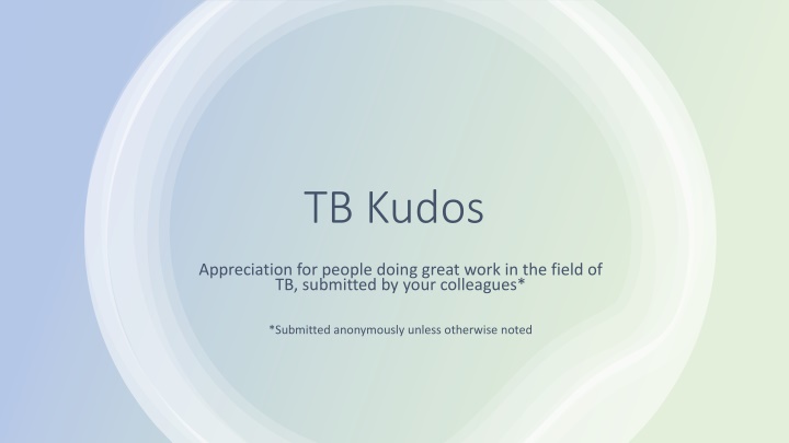 tb kudos