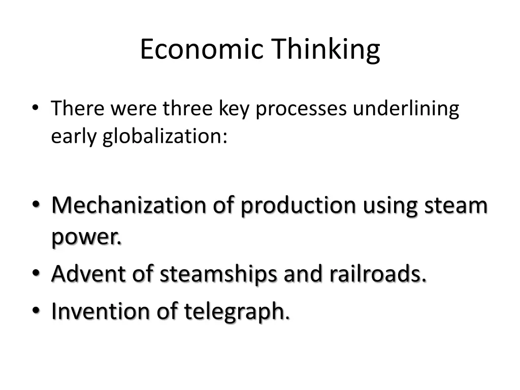 economic thinking