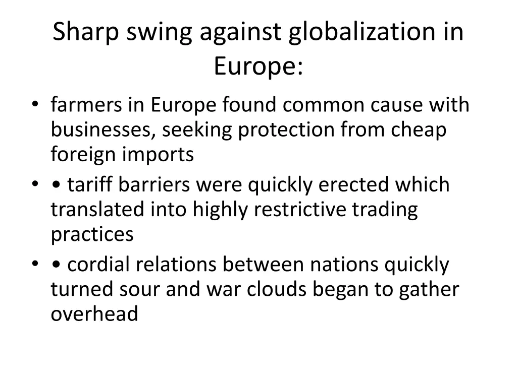 sharp swing against globalization in europe