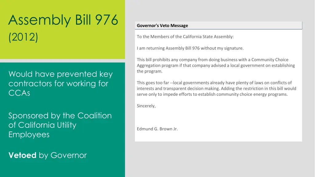 assembly bill 976 2012