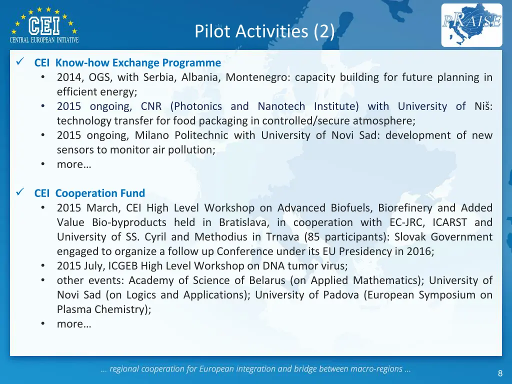 pilot activities 2