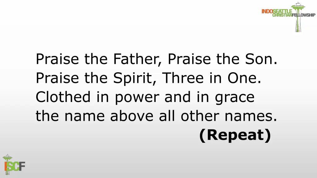 praise the father praise the son praise 1