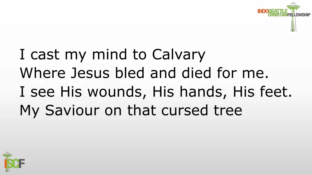 i cast my mind to calvary where jesus bled