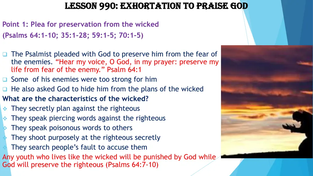 lesson 990 exhortation to praise god lesson 2