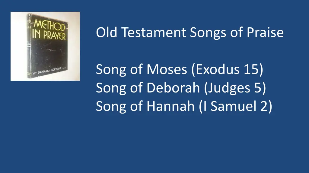 old testament songs of praise