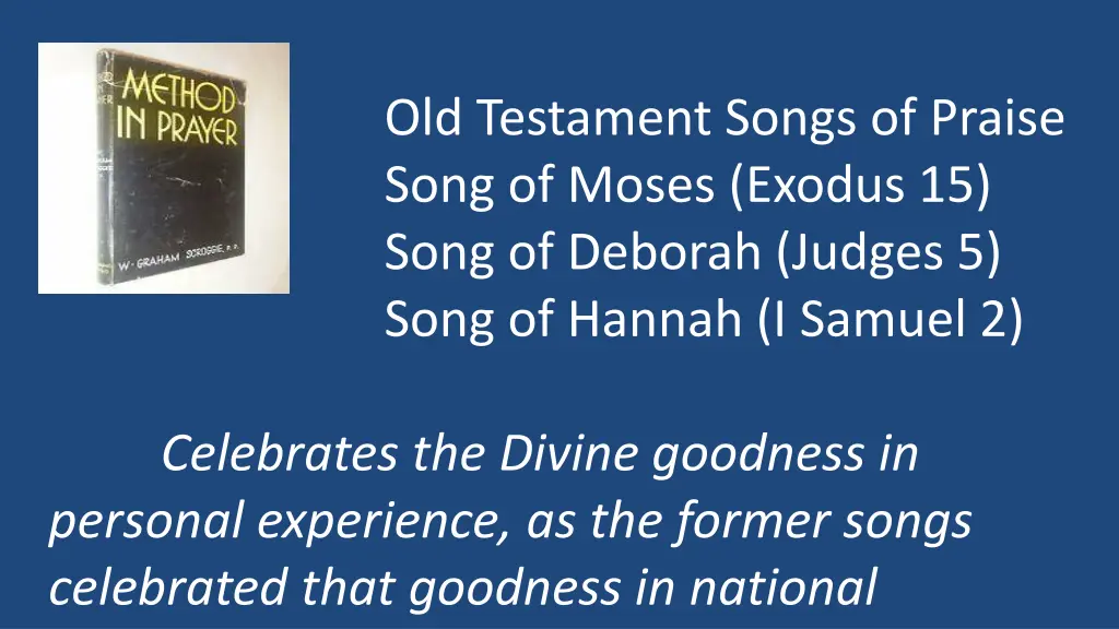 old testament songs of praise song of moses