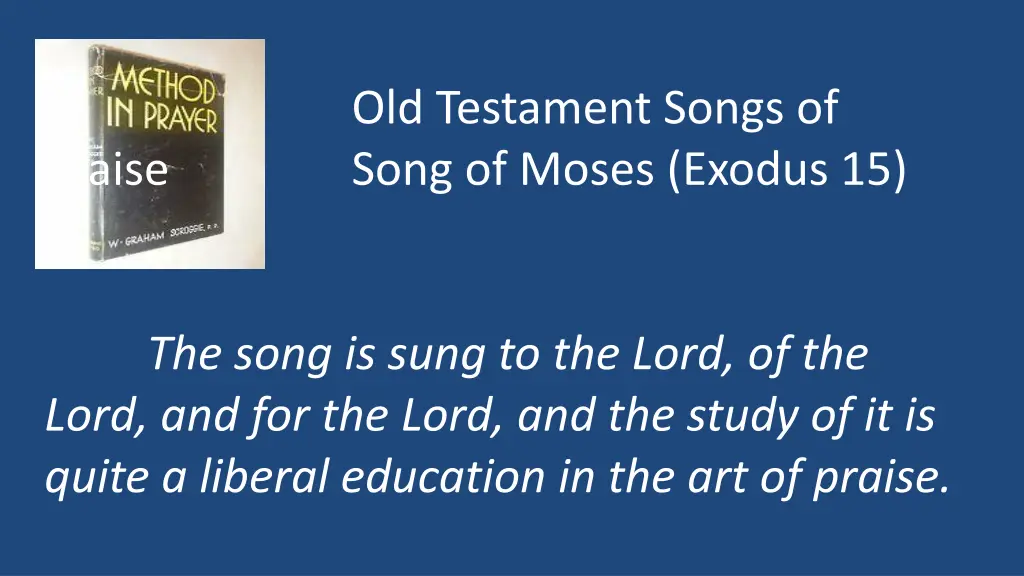 old testament songs of song of moses exodus 15