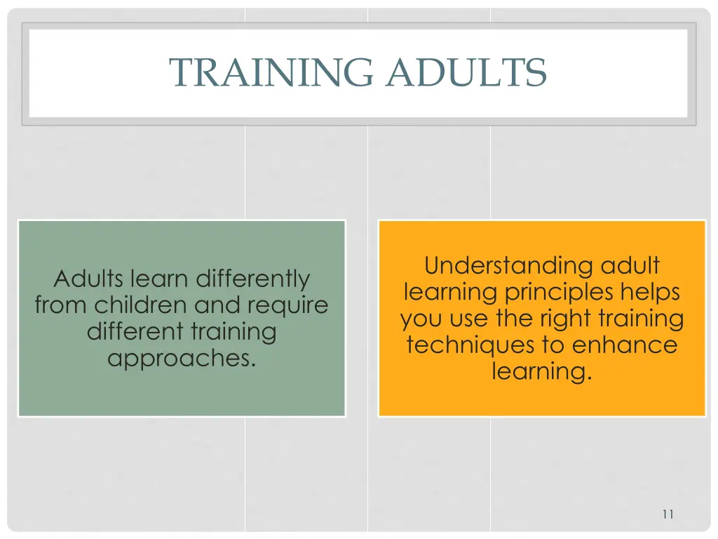 training adults