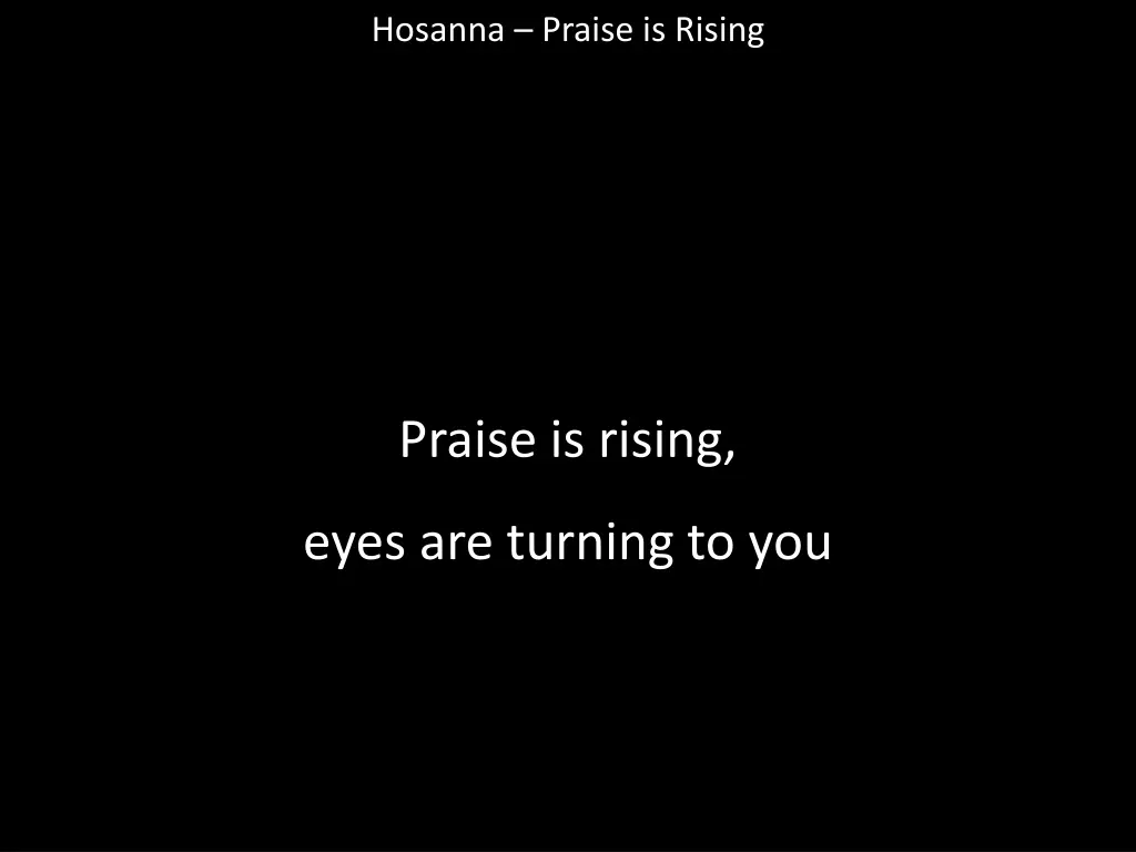 hosanna praise is rising 1