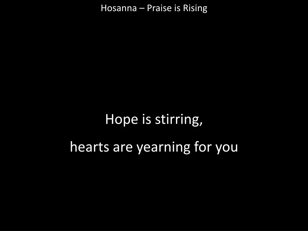 hosanna praise is rising 3