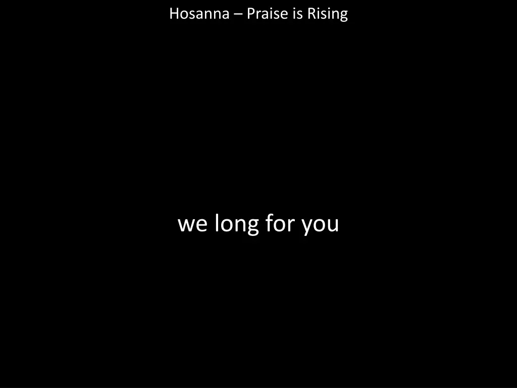 hosanna praise is rising 4