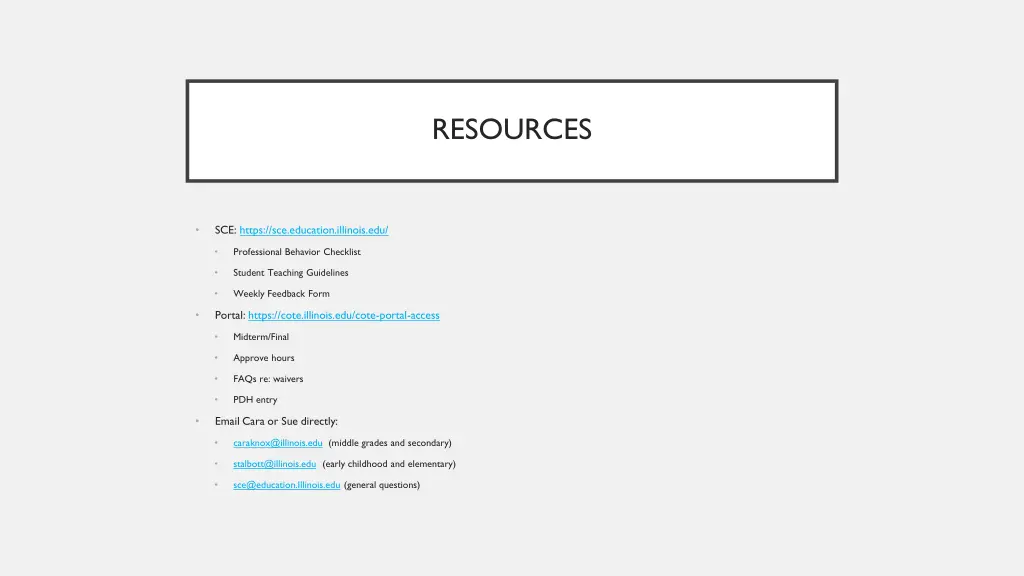 resources